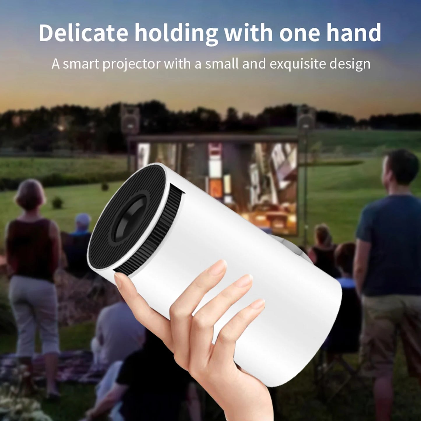 Ultimate Mini Projector with WiFi 6 & Bluetooth - Portable 4K Full HD Smart Projector with 180° Rotatable Design for Movies, Gaming & Presentations