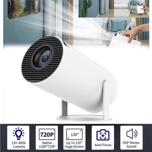 Ultimate Mini Projector with WiFi 6 & Bluetooth - Portable 4K Full HD Smart Projector with 180° Rotatable Design for Movies, Gaming & Presentations