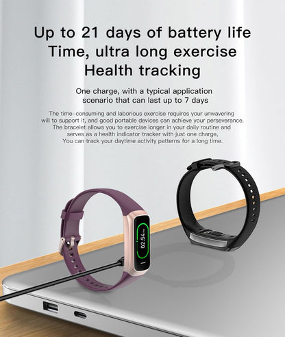 Elevate Your Fitness Journey with the Sleek C60 Health Tracker: Slim Design, 25 Sports Modes, Heart Rate & Blood Pressure Monitoring, Waterproof & Compatible with iPhone and Android