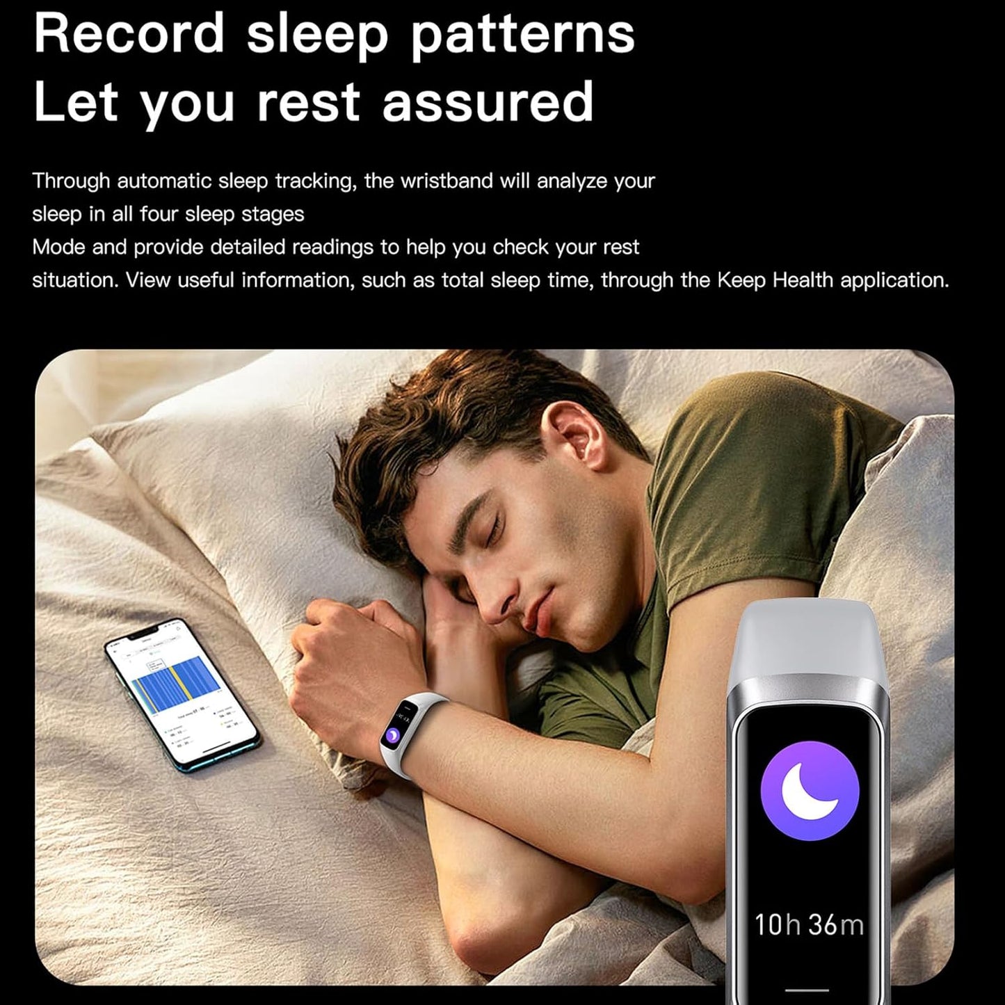 Elevate Your Fitness Journey with the Sleek C60 Health Tracker: Slim Design, 25 Sports Modes, Heart Rate & Blood Pressure Monitoring, Waterproof & Compatible with iPhone and Android